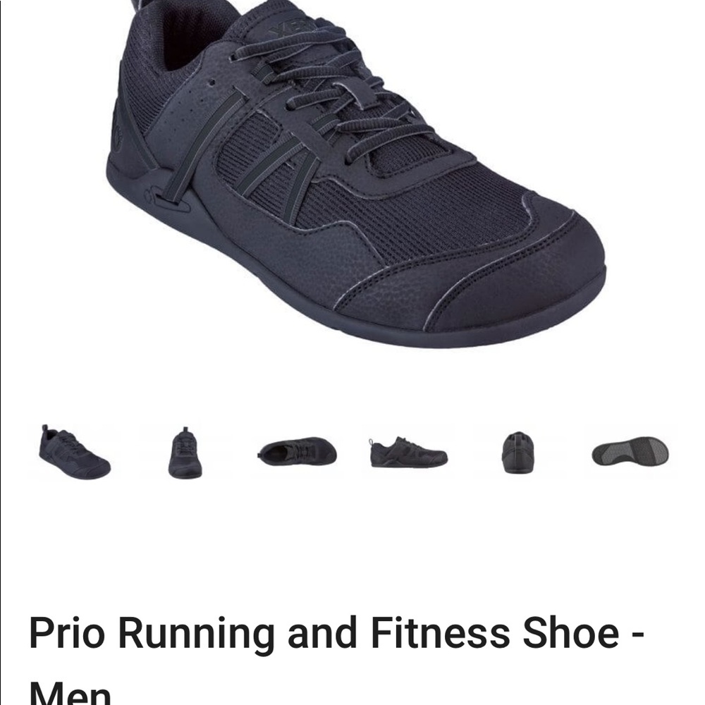 XeroShoes Prio Mens Barefoot Shoes Black Size 8